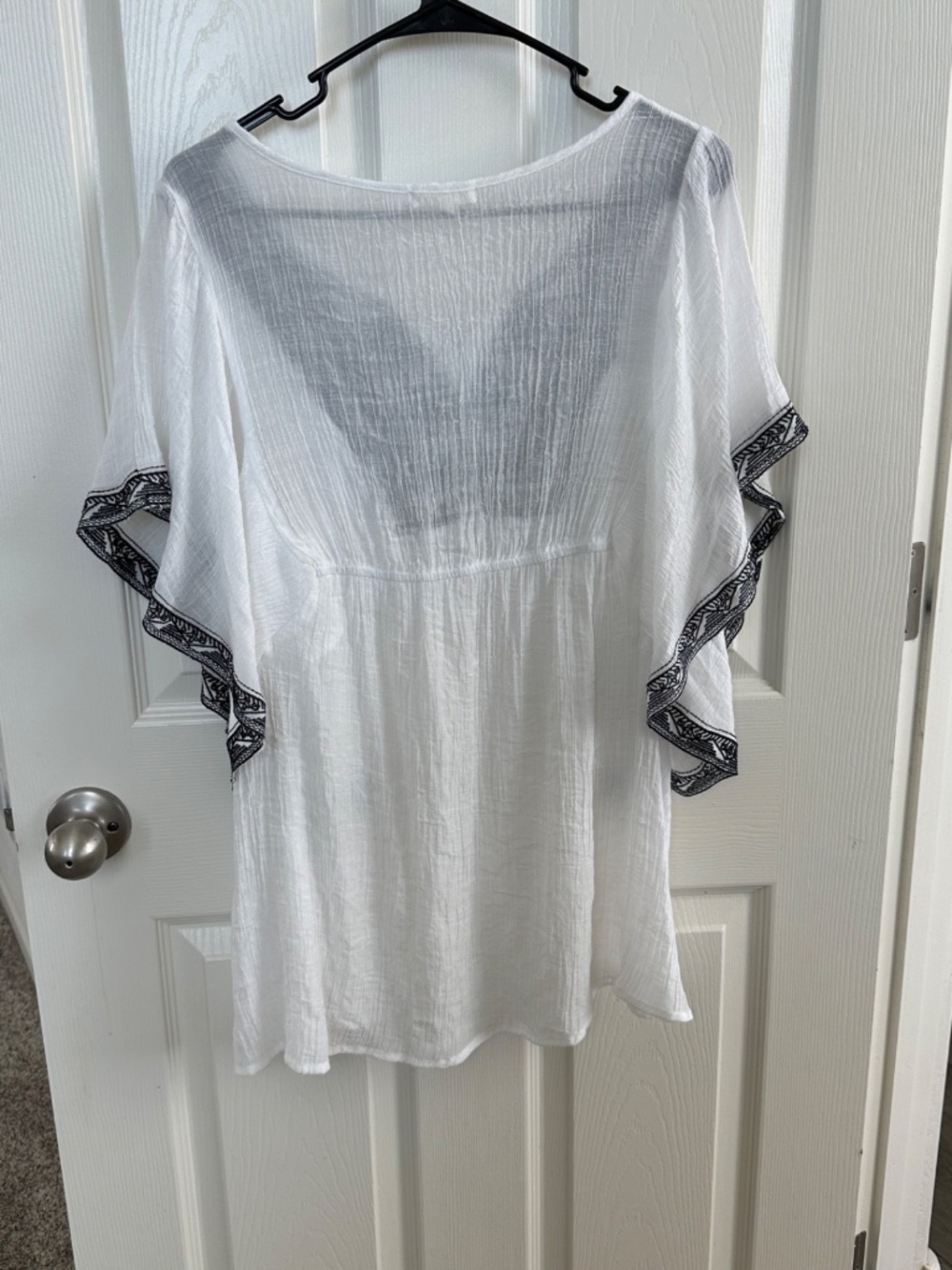 indigo soul women's romantic festival hippie top size xl embroidered top resort - Picture 3 of 8